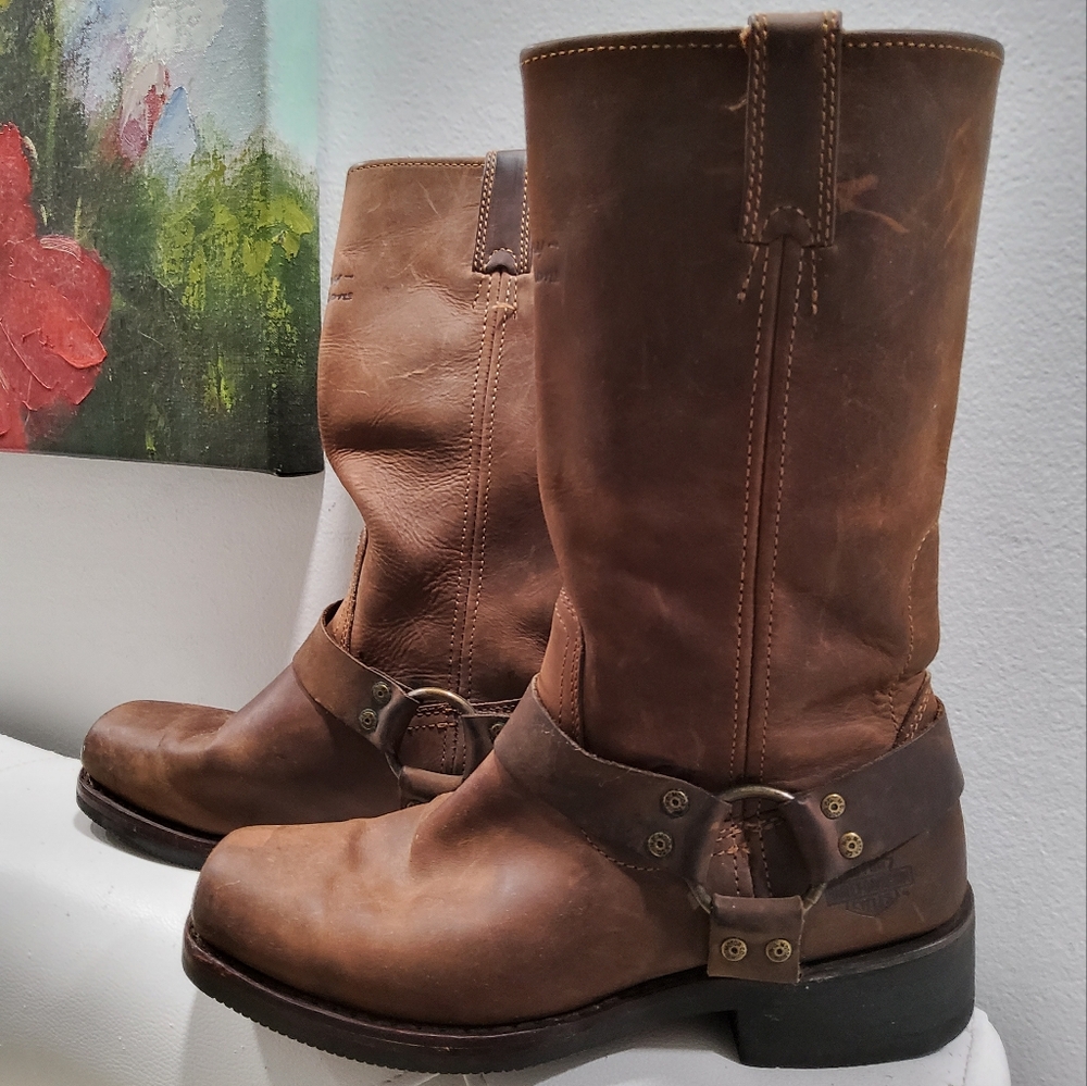 Harley-Davidson Men's Brown Leather Boots